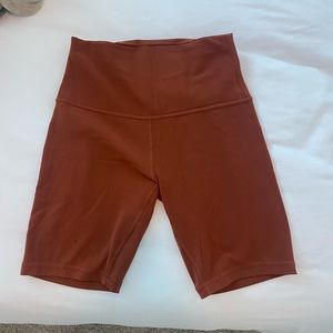 Lululemon align Rust biker shorts